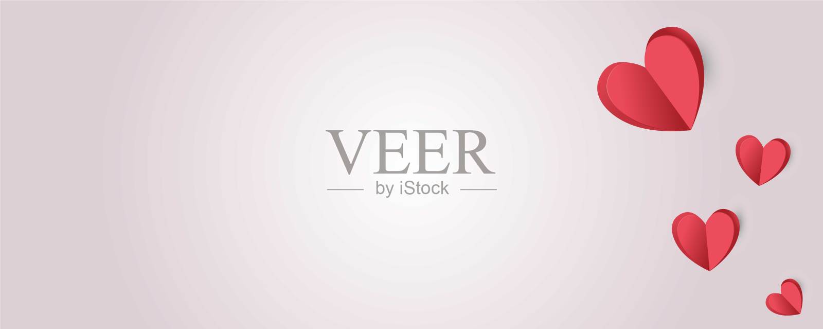 情人节背景集心。可编辑的矢量插图的网站，邀请，明信片和贴纸插画图片素材