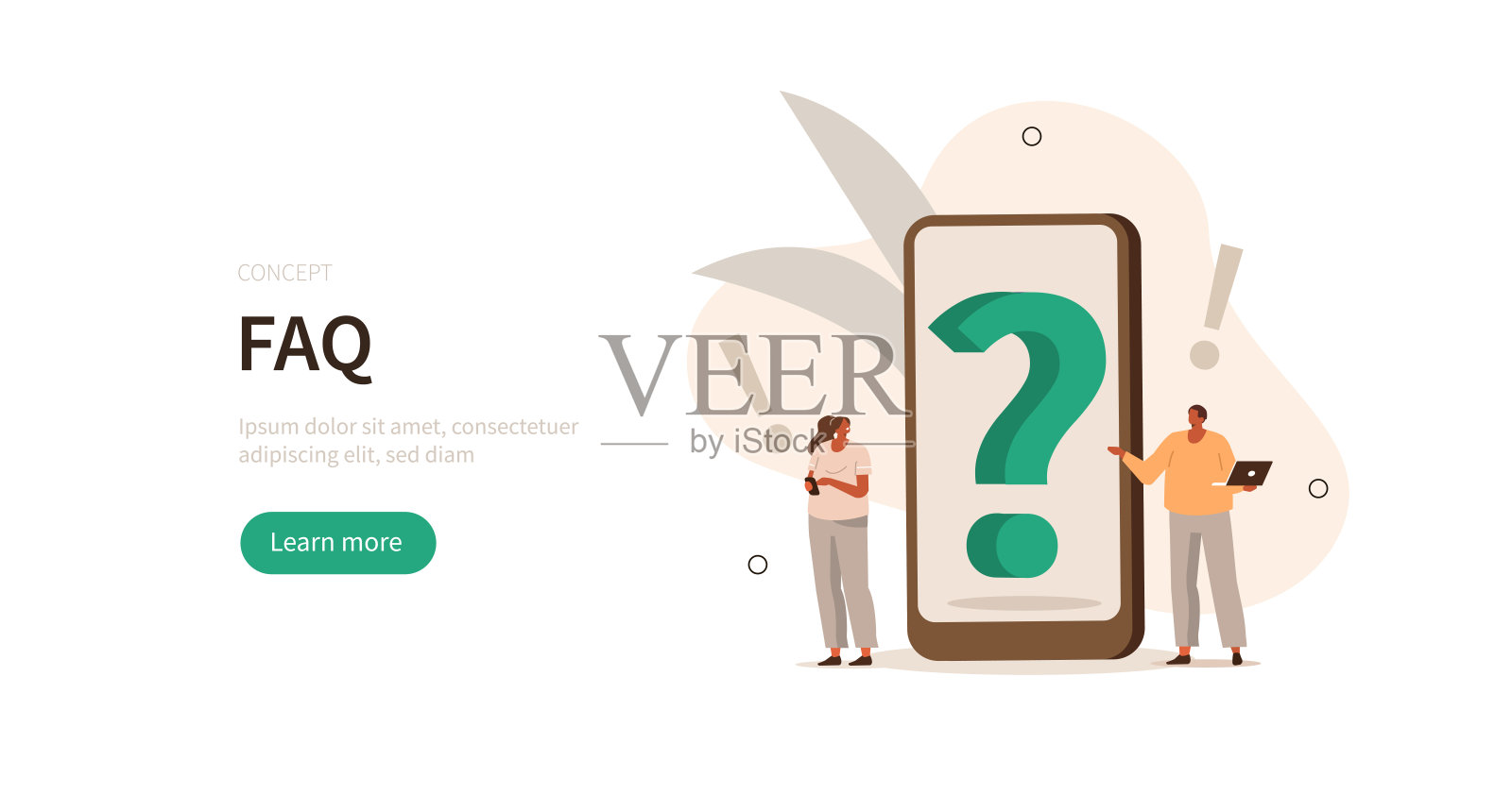 常见问题解答插画图片素材