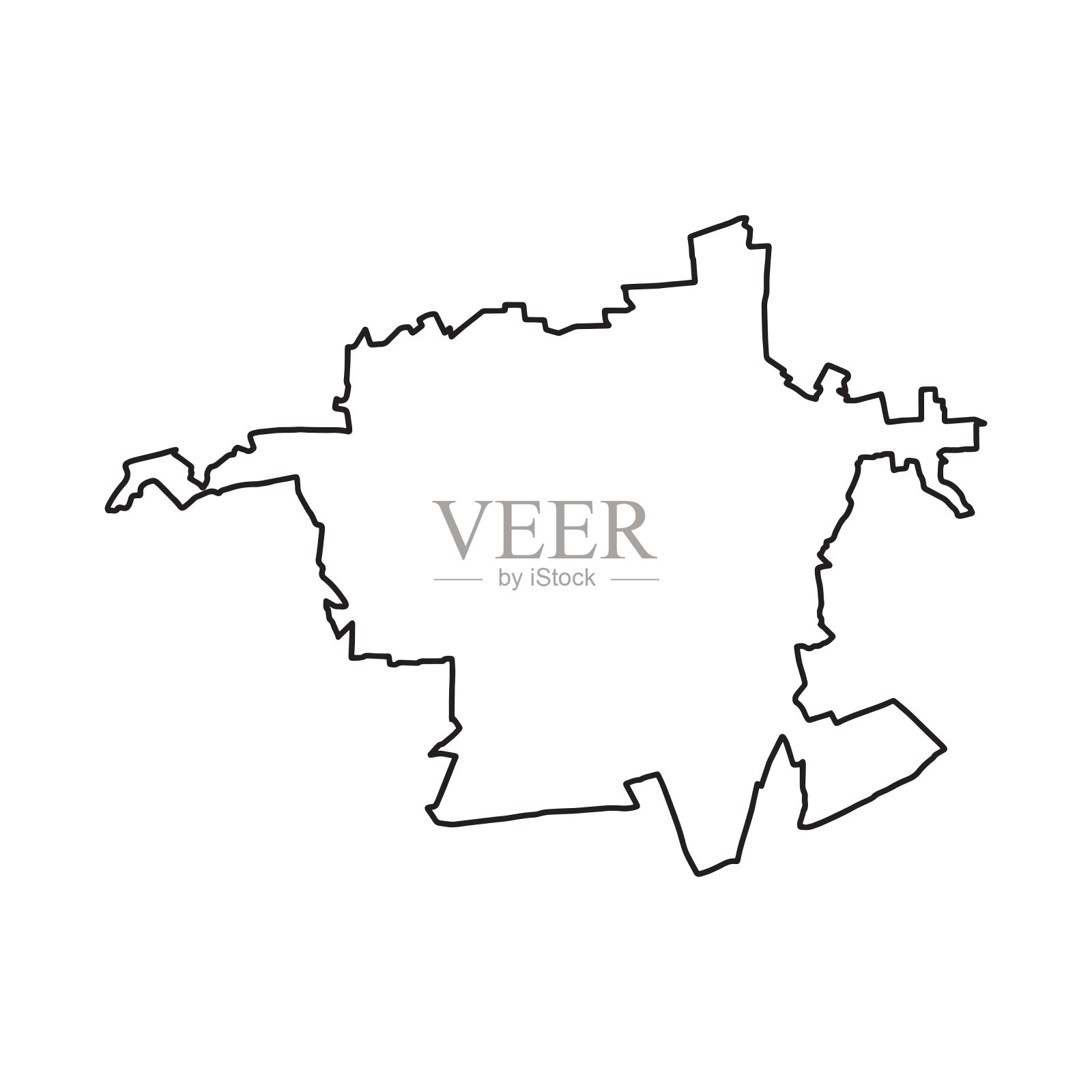 Panevezys，立陶宛城市的轮廓图。插画图片素材