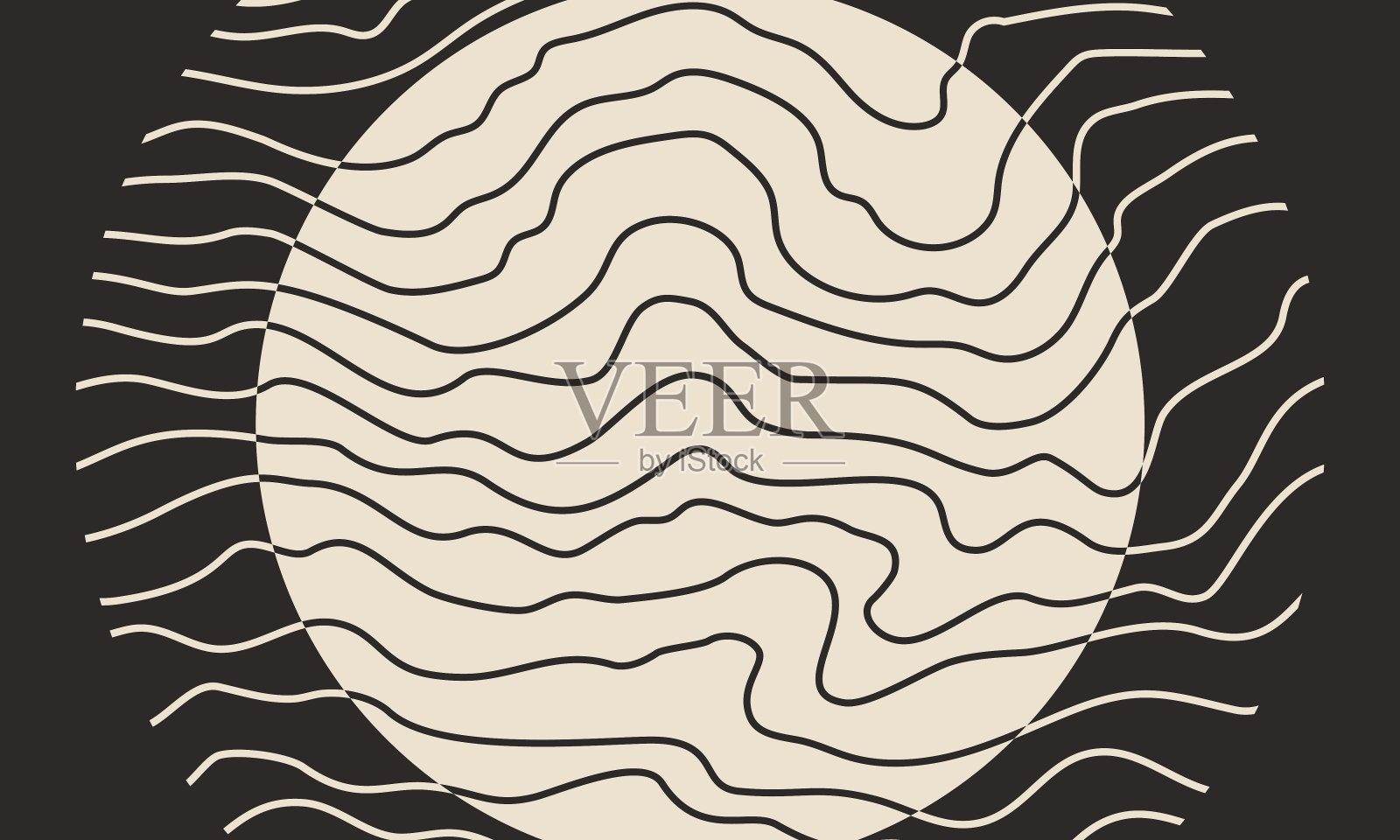 线条和形状的轮廓抽象的图形构成。插画图片素材