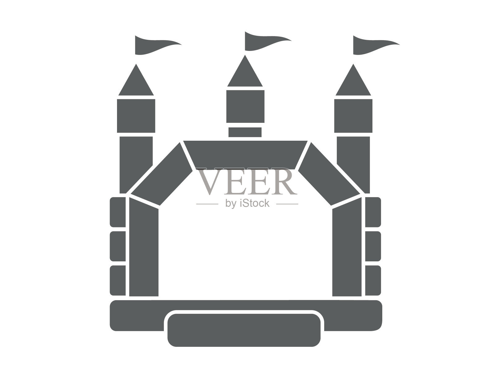 充气城堡游乐设备插画图片素材