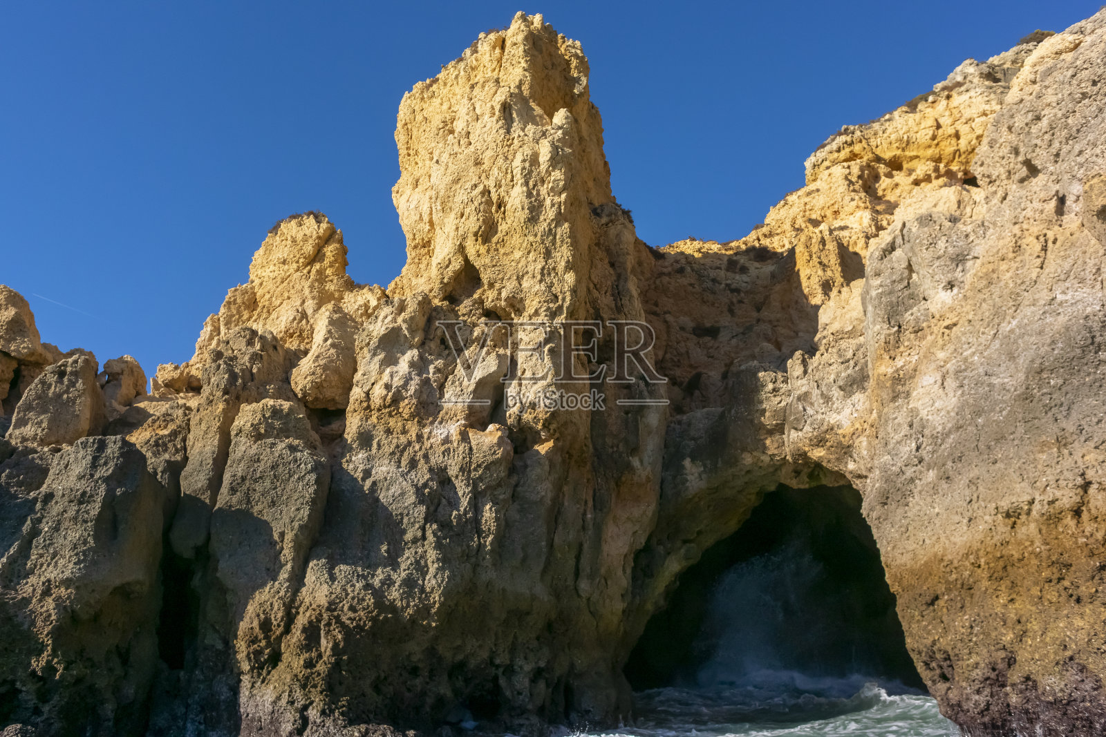 拉各斯，葡萄牙，大西洋海岸线，悬崖，照片摄影图片