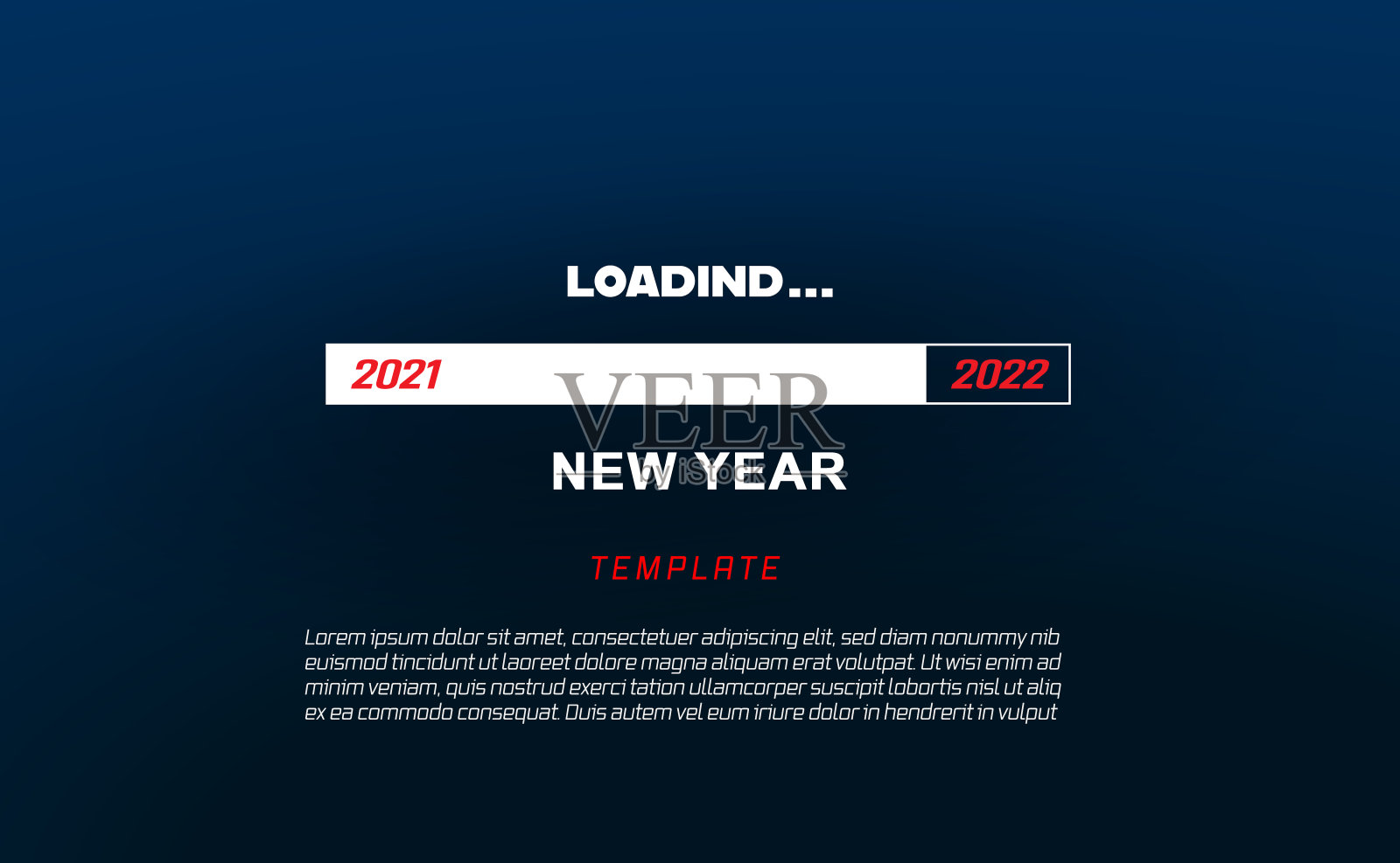 2022年新年前的装货过程。象征2022年新年庆典。创意节日横幅，设计新潮。插画图片素材