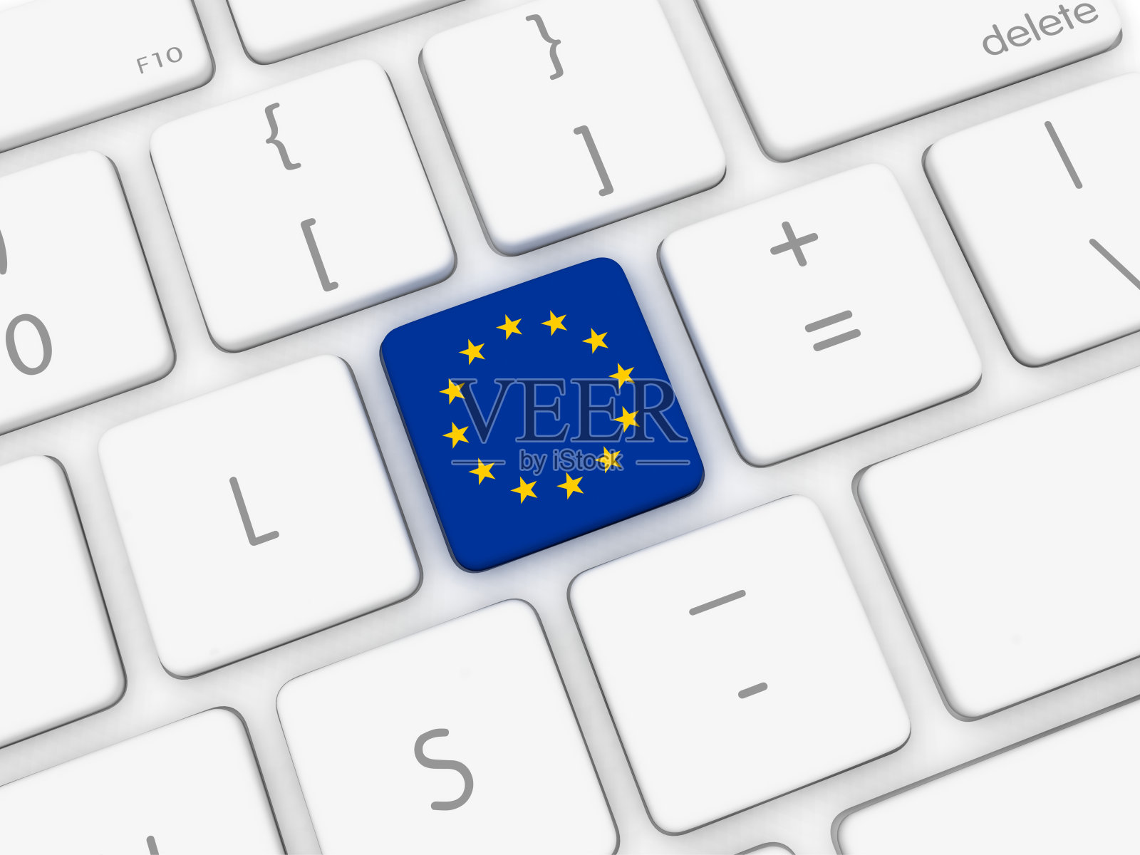 欧盟旗帜键盘照片摄影图片