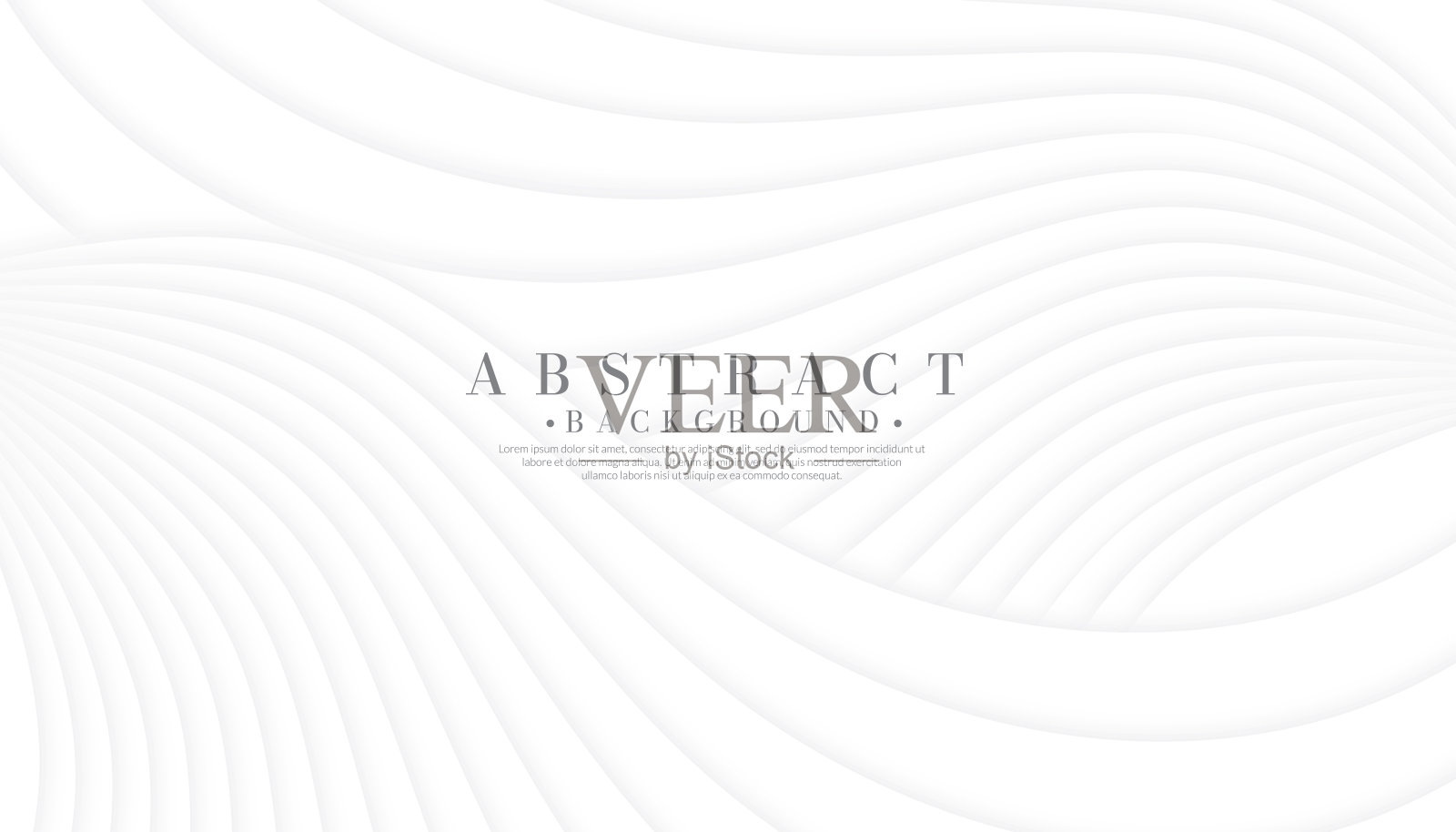 抽象曲线白色和灰色背景色。向量,插图。插画图片素材