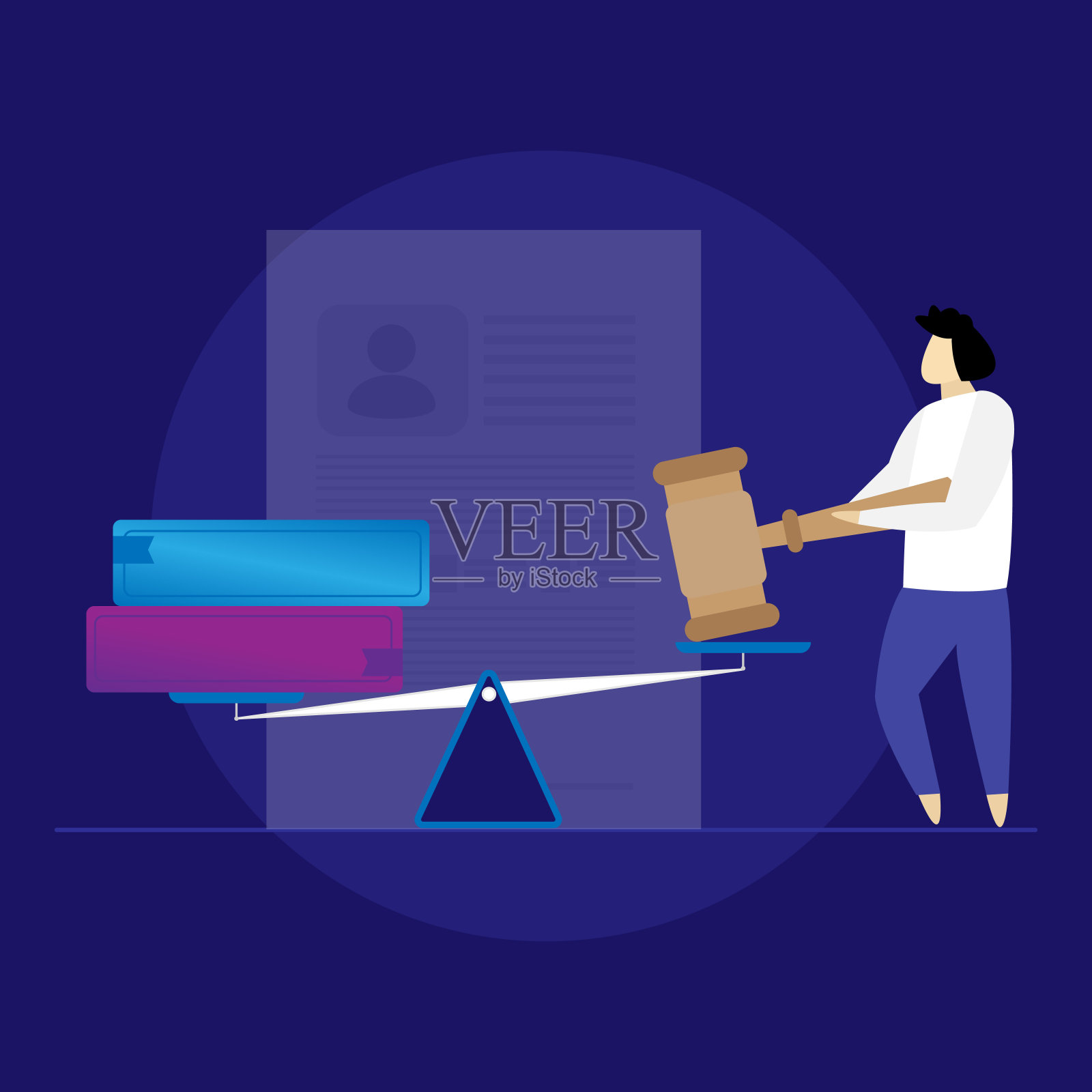 法律教育、律师和法律服务的专家顾问概念插画图片素材