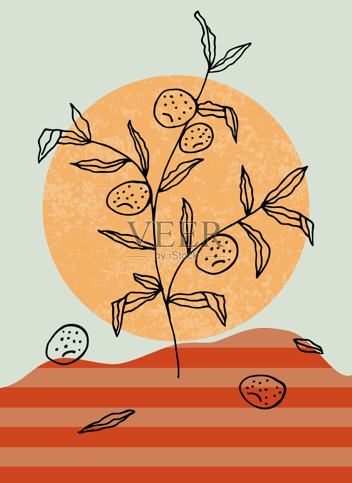 极简抽象美学插画插画图片素材