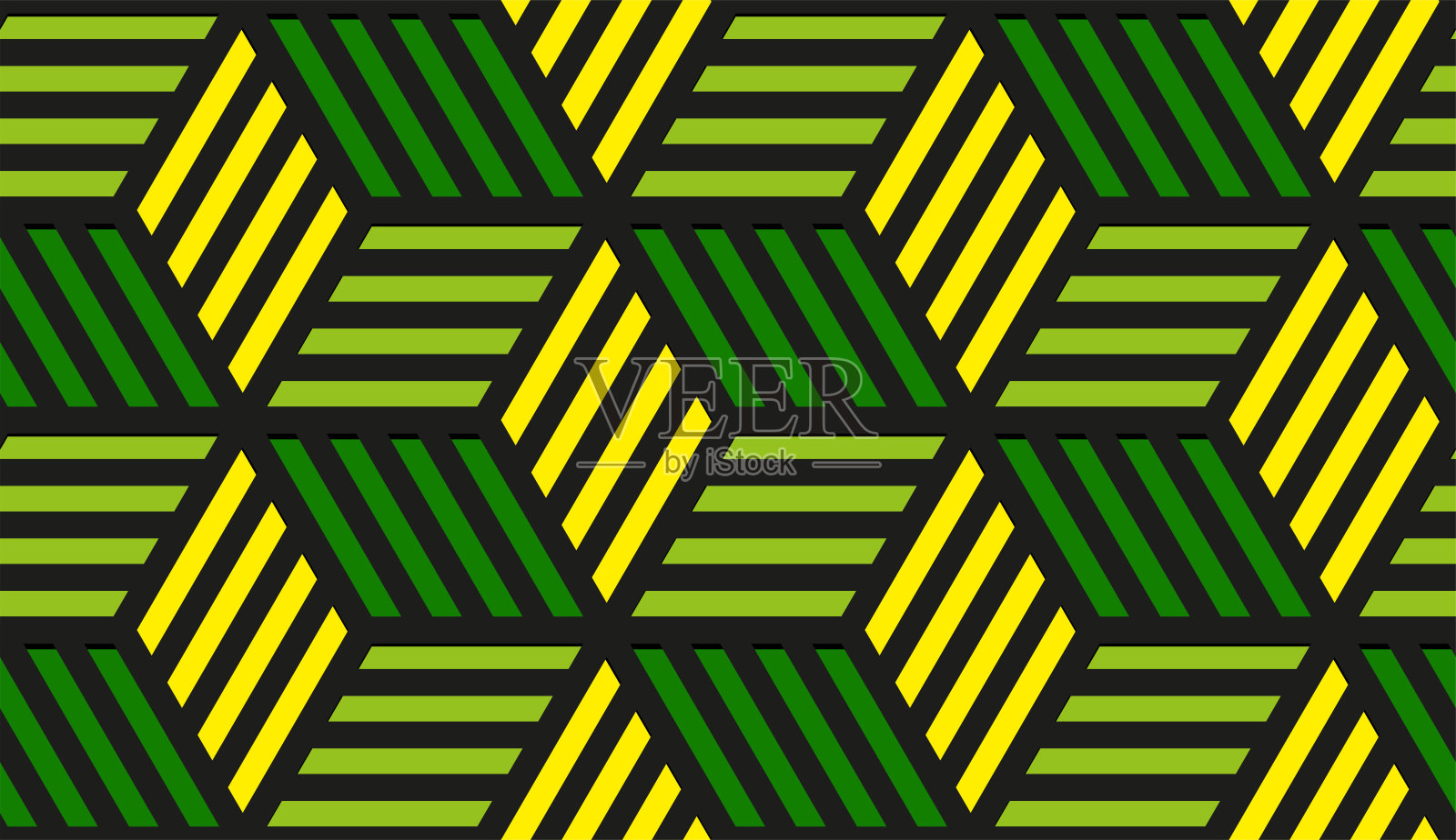 无缝抽象几何向量模式与立方体插画图片素材