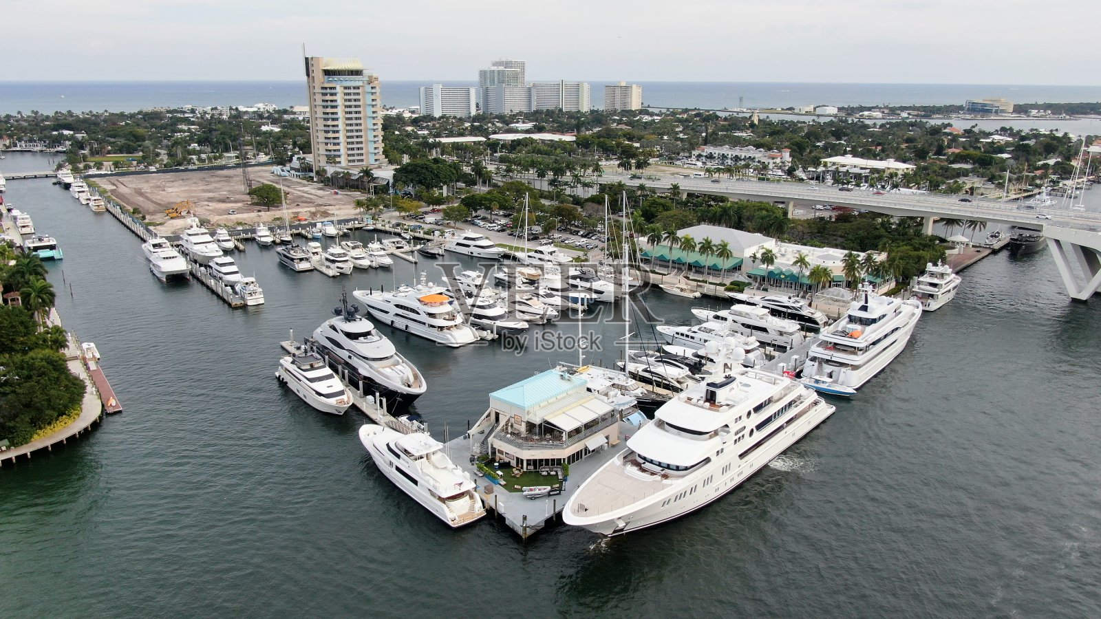 航拍佛罗里达游艇照片摄影图片