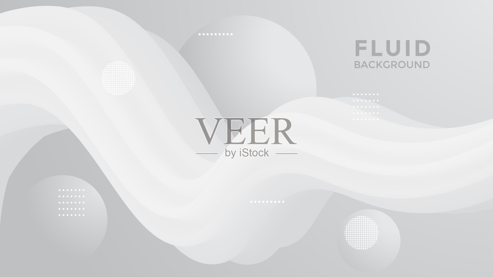 抽象旗帜白色和灰色液体流动现代流体背景。形状的封面海报，模板着陆页，封面。矢量艺术插图插画图片素材