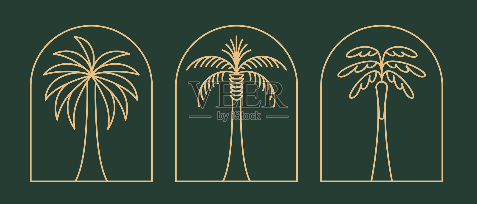 简单线条风格的矢量正方形插图-波西米亚抽象印刷-简单的自然景观与山脉和丘陵设计元素图片