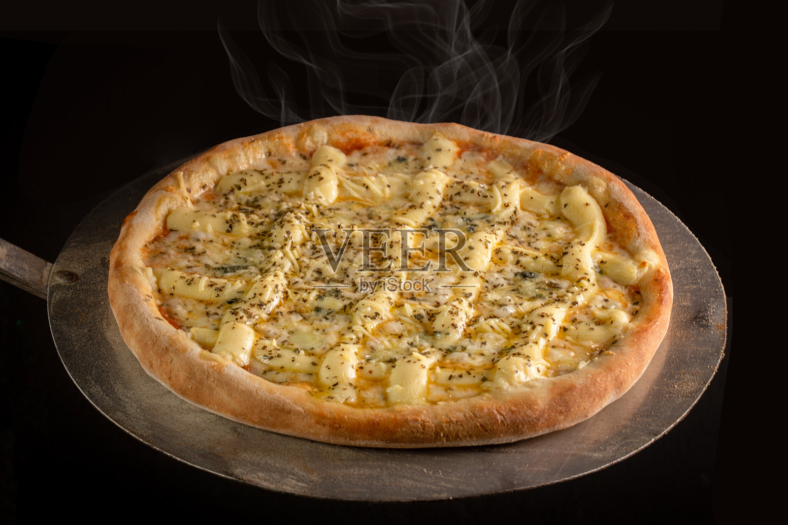 四个芝士披萨照片摄影图片