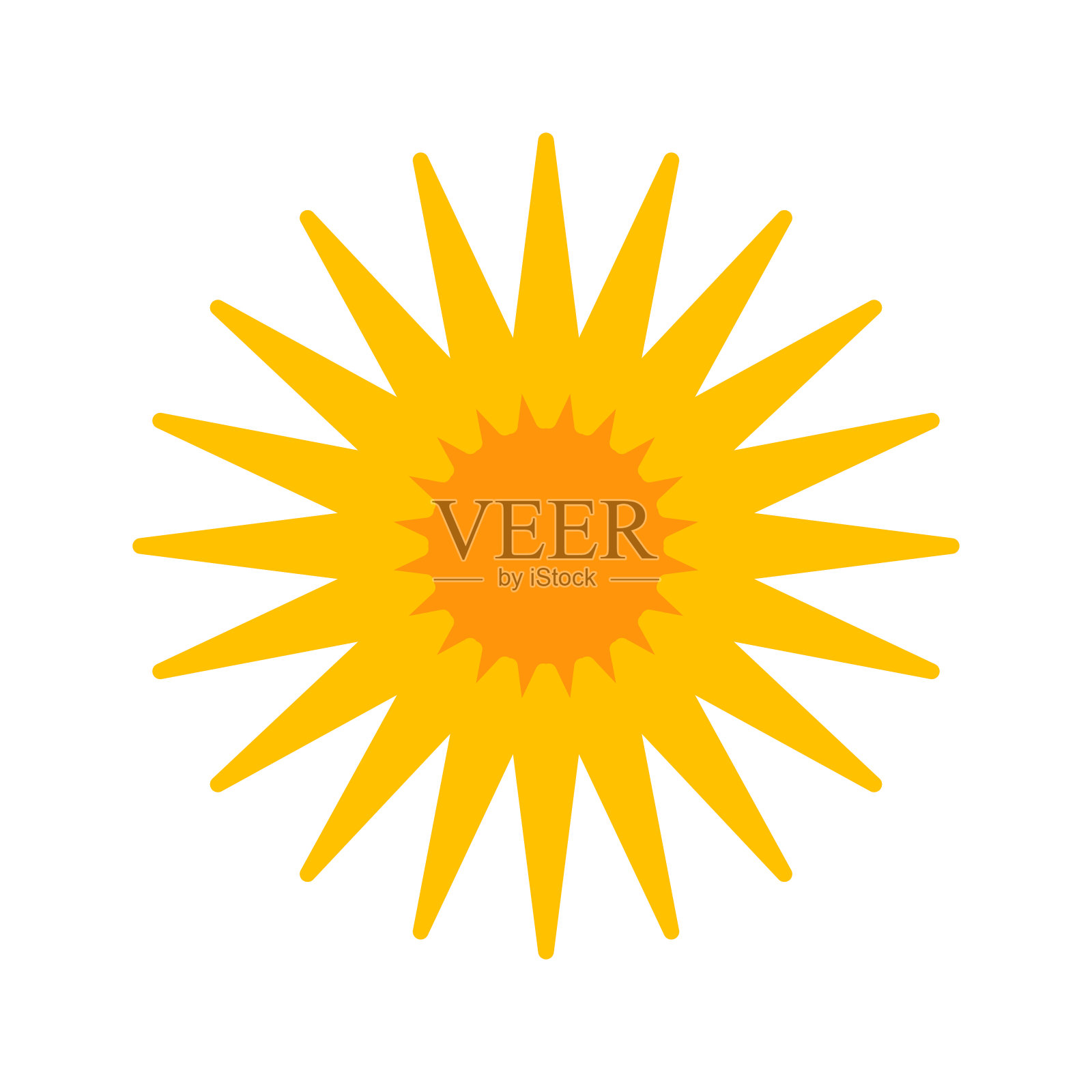 黄色太阳图标插画图片素材