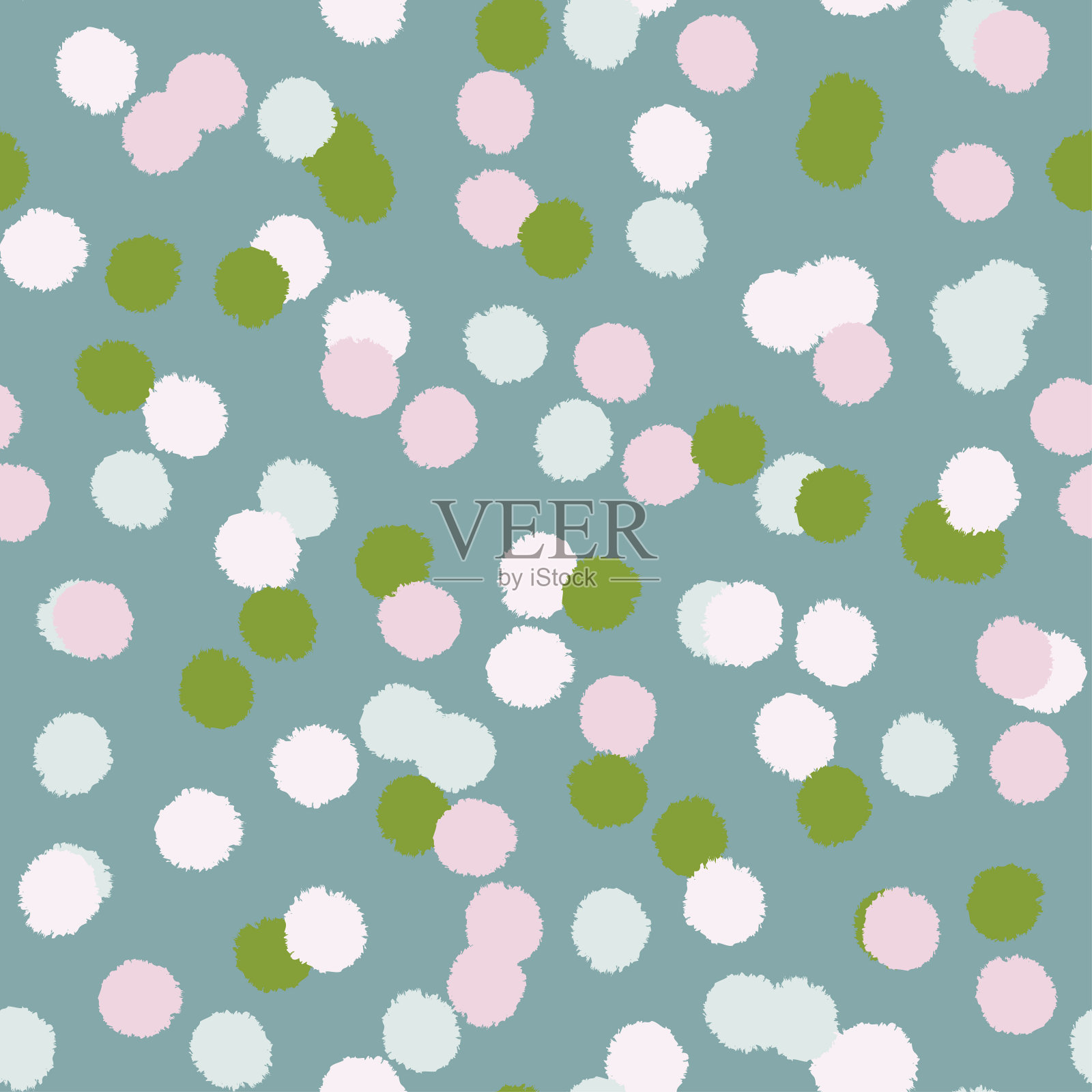 无缝的花样。手绘可爱的背景。插画图片素材