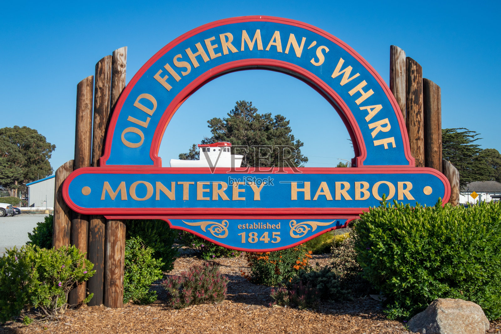 蒙特利海湾标志照片摄影图片