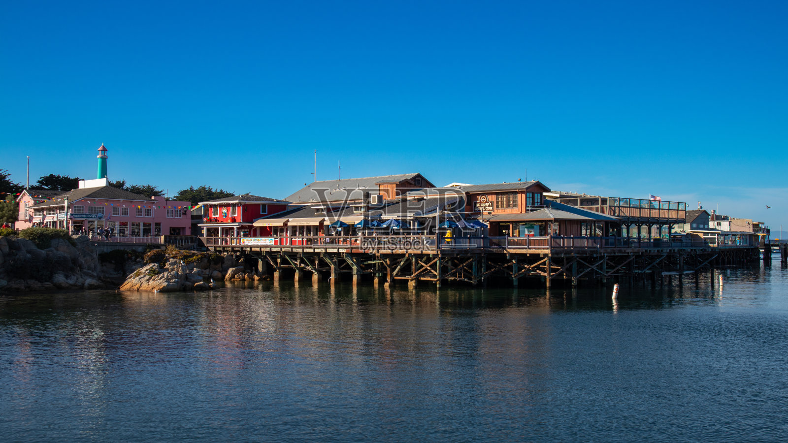 蒙特利老渔人码头，加利福尼亚，美国照片摄影图片