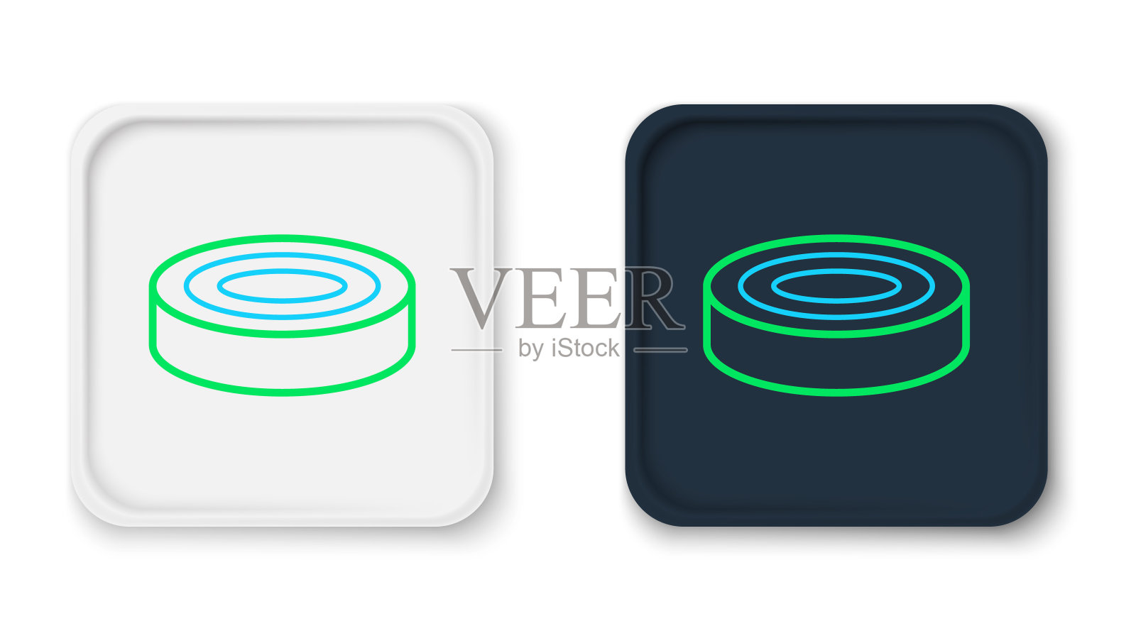 Line Checker游戏芯片图标孤立在白色背景上。色彩斑斓的轮廓的概念。向量图标素材