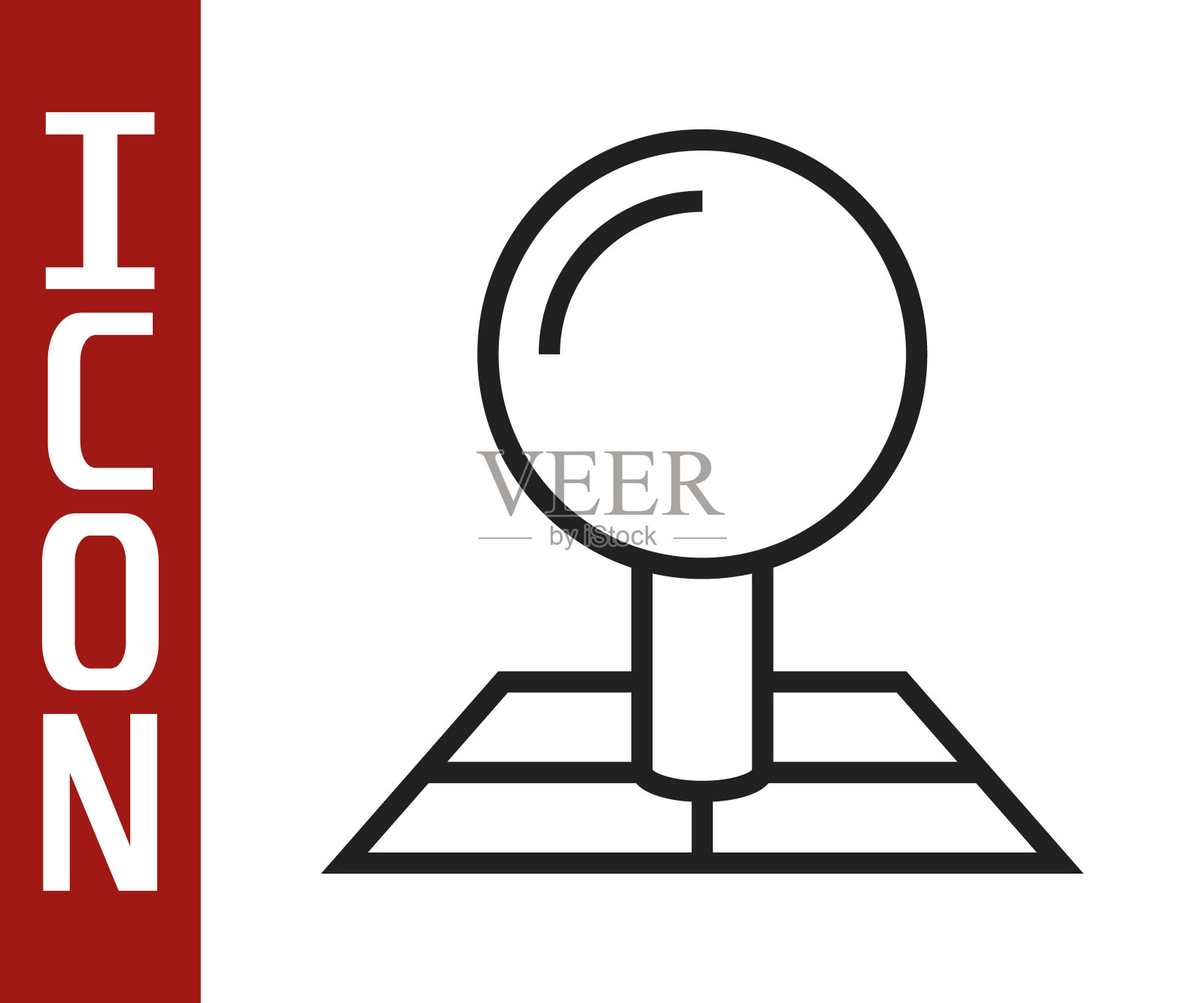 黑色线折叠地图与位置标记图标孤立在白色背景。向量图标素材