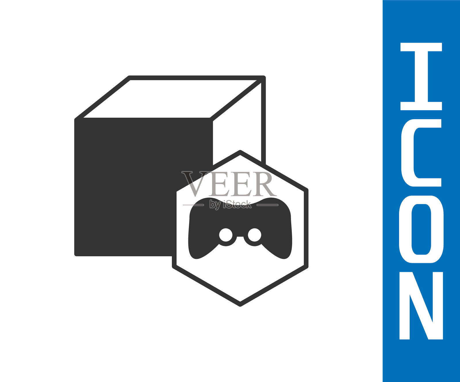 灰色NFT数字加密艺术图标孤立在白色背景上。非可替代的令牌。向量插画图片素材