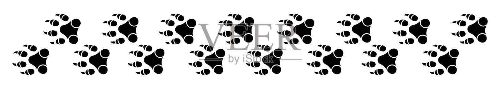 动物的爪印插画图片素材