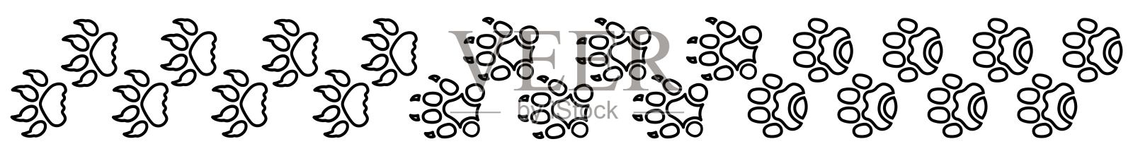 动物的爪印设计元素图片