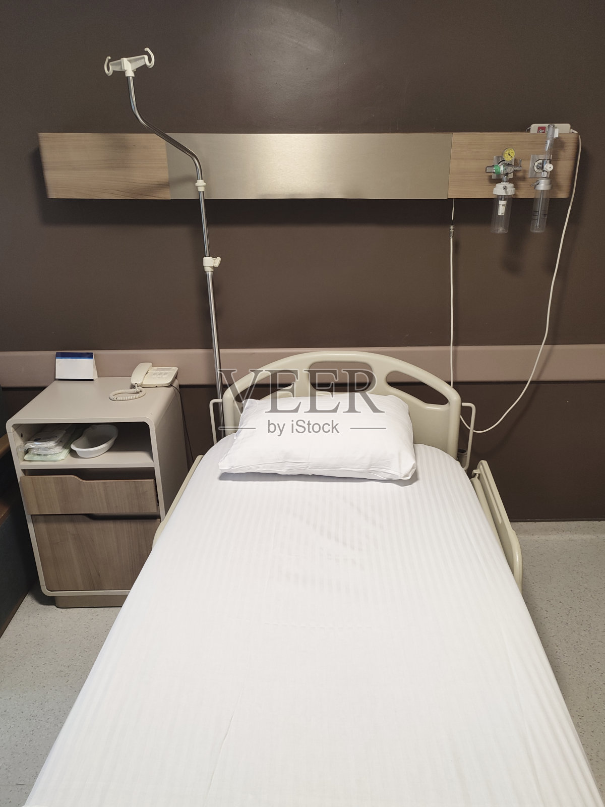 空床和病房。照片摄影图片