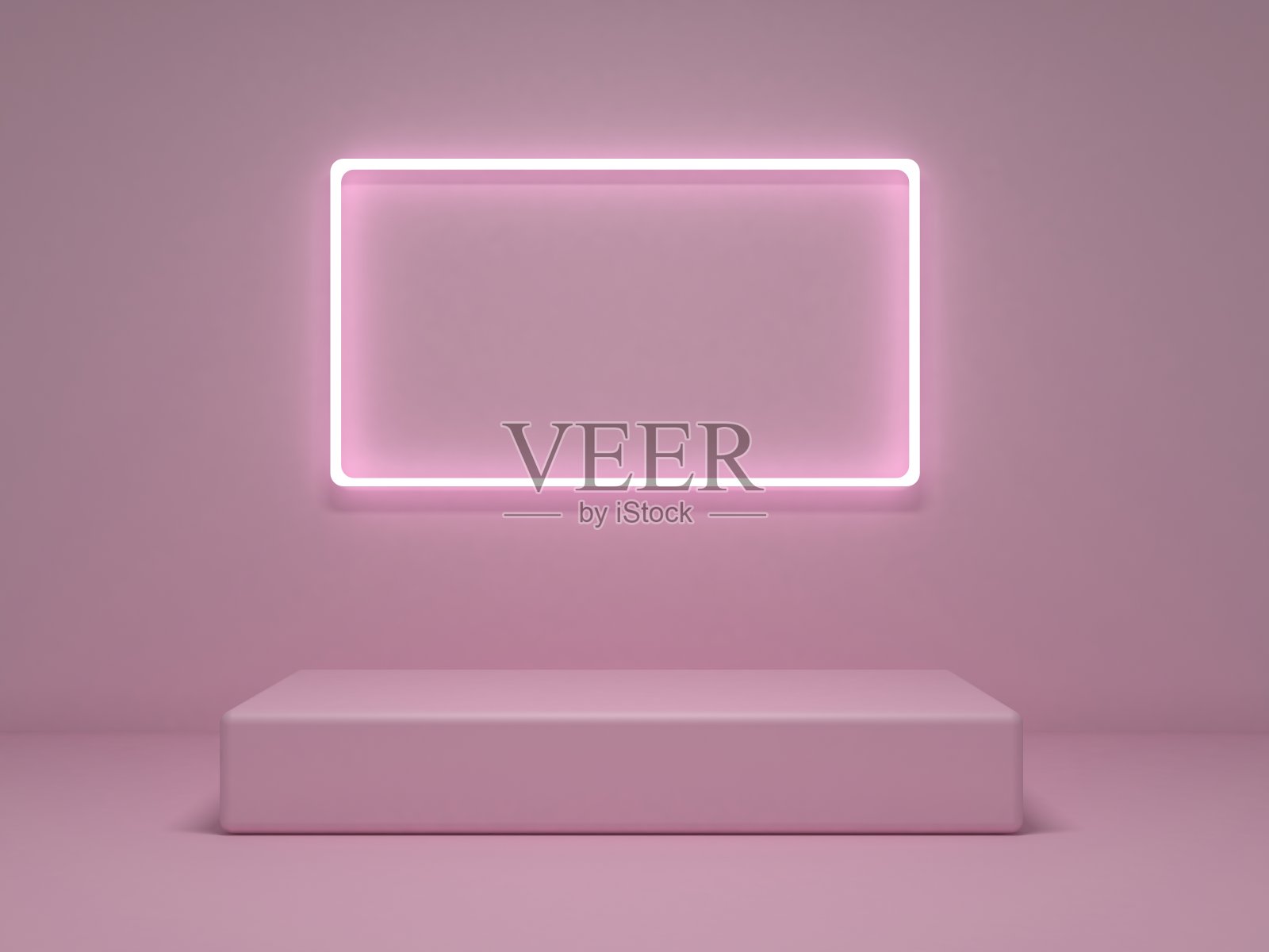 站在霓虹灯3d渲染照片摄影图片