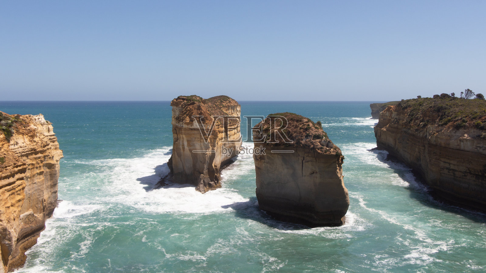 澳大利亚维多利亚的十二使徒石灰岩堆照片摄影图片