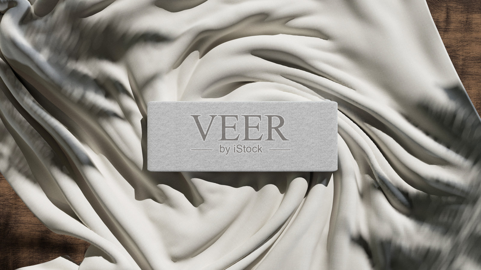 抽象背景物体模型与织物产品展示，3D插图渲染照片摄影图片