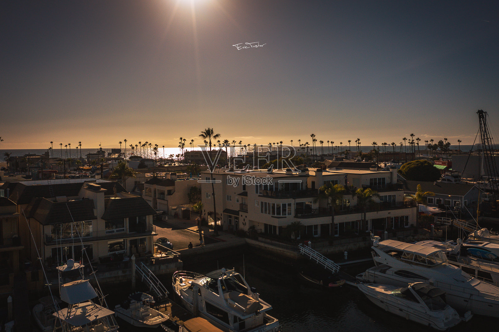 加州新港海滩照片摄影图片