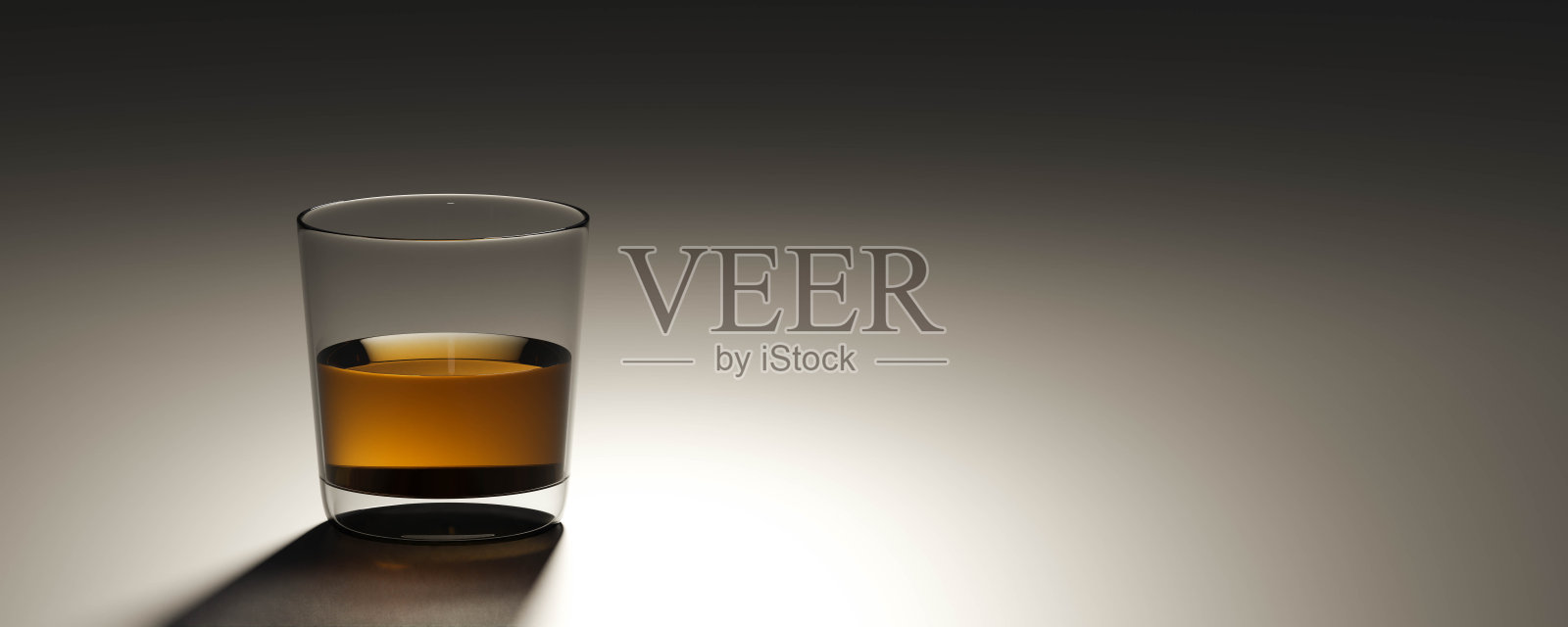 苏格兰威士忌玻璃波旁单麦芽黑色背景3d渲染插图照片摄影图片