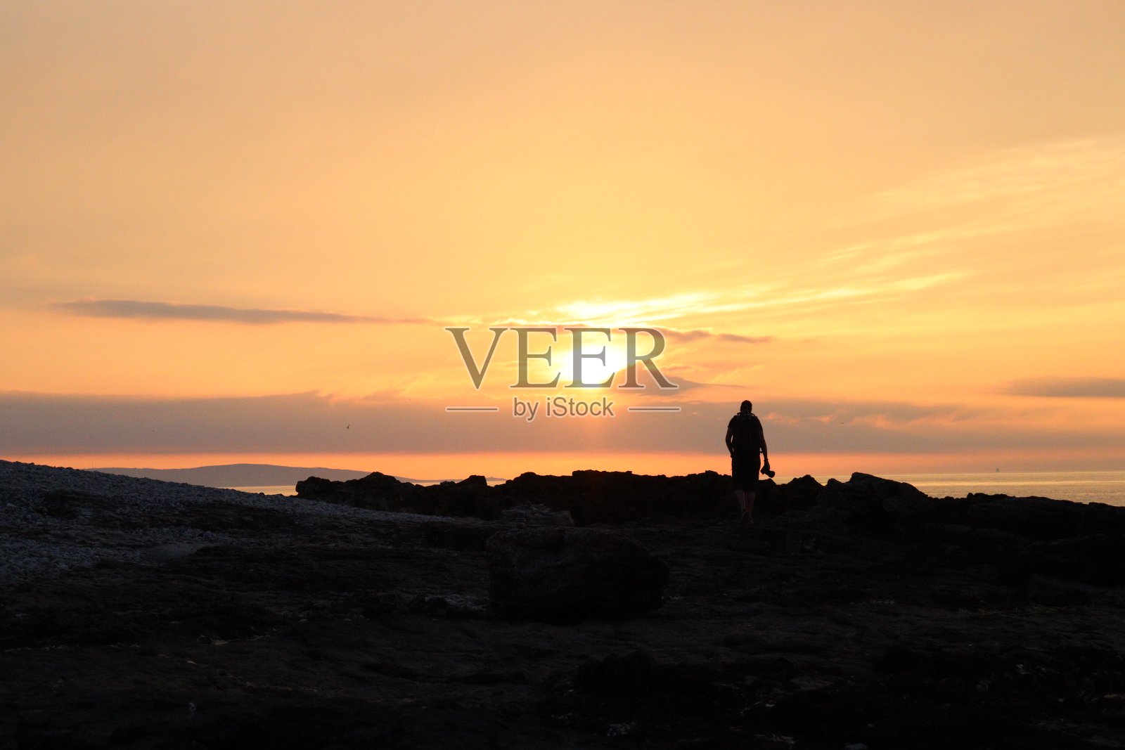 拍摄夕阳照片摄影图片