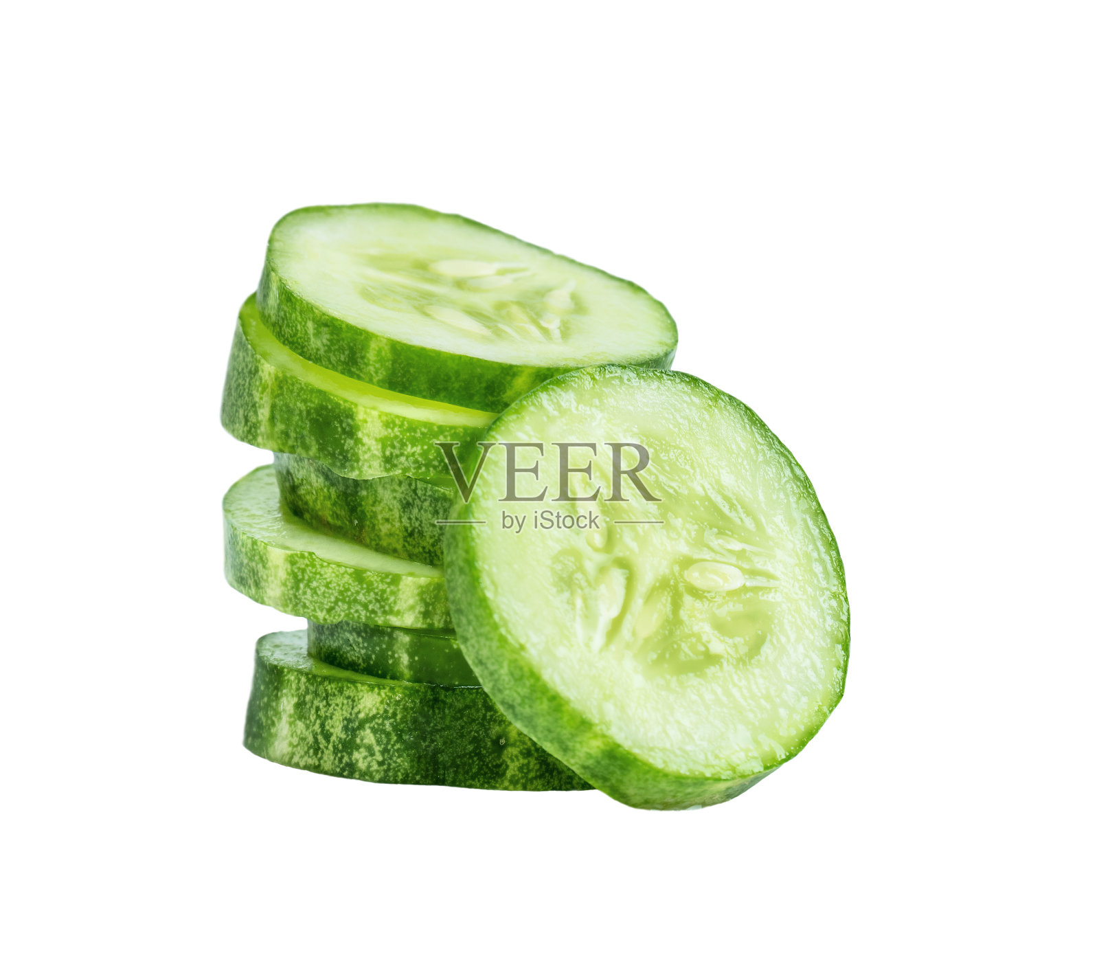 新鲜黄瓜分离柱照片摄影图片