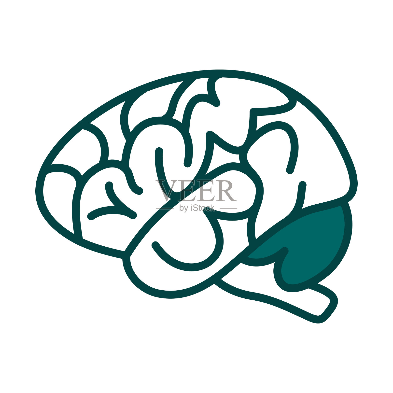 大脑的图标设计元素图片