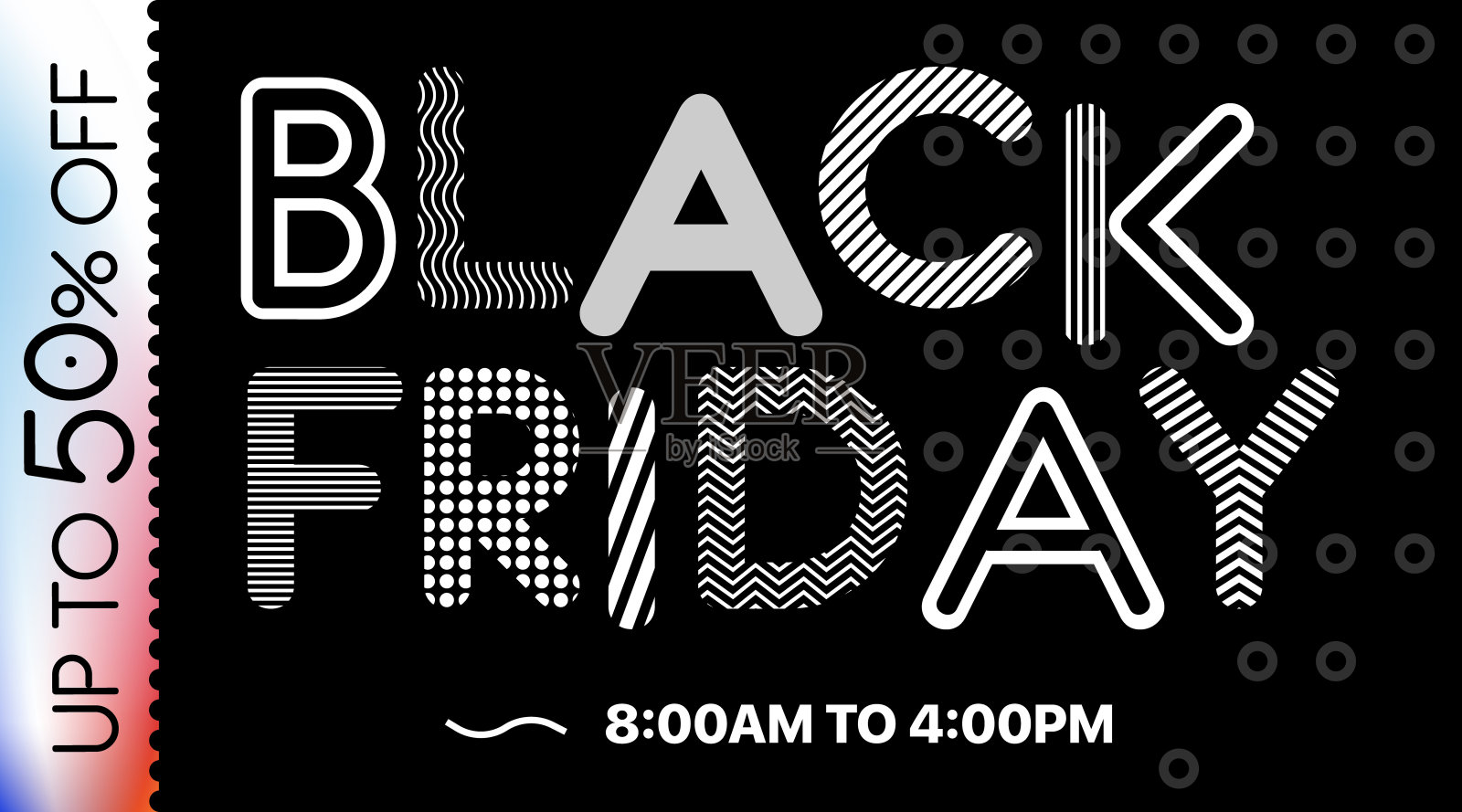 黑色星期五，大减价，打折。网页和印刷的广告横幅，社交网络和商店。插画图片素材