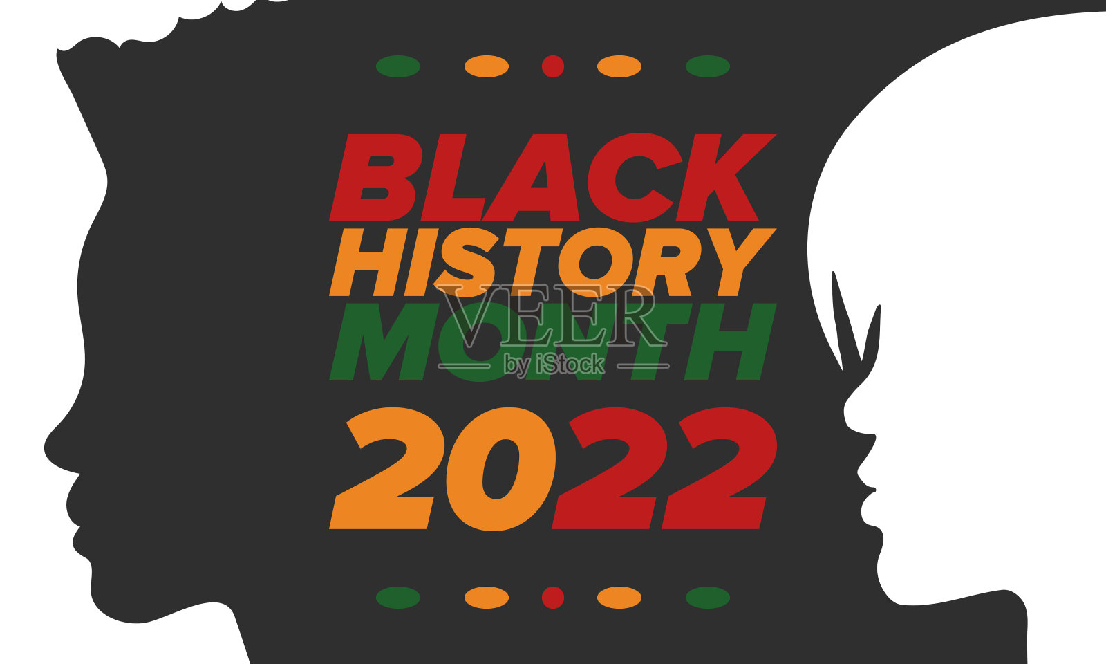 黑人历史月。非裔美国人的历史。一年一度的庆祝。二月在美国和加拿大。在英国的十月。海报，卡片，横幅，背景。矢量图插画图片素材