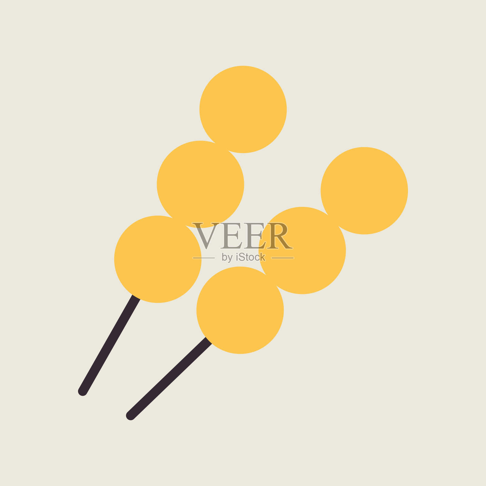 肉球矢量图标。快餐的迹象插画图片素材