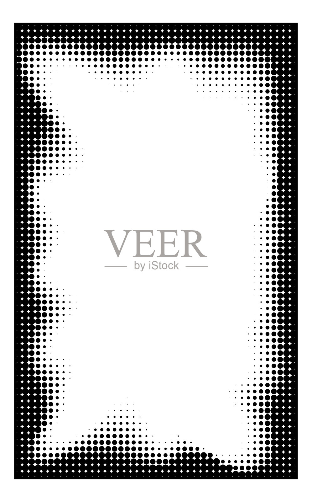 复古波普艺术半色调边界背景框架插画图片素材