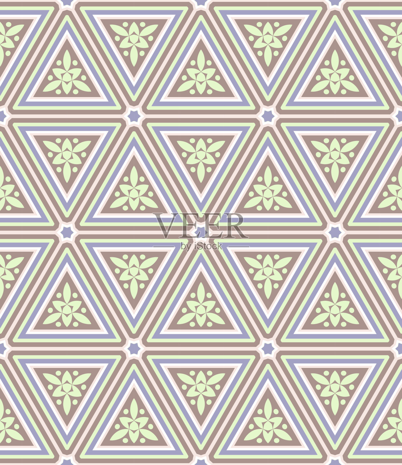 无缝模式。古董装饰。插画图片素材