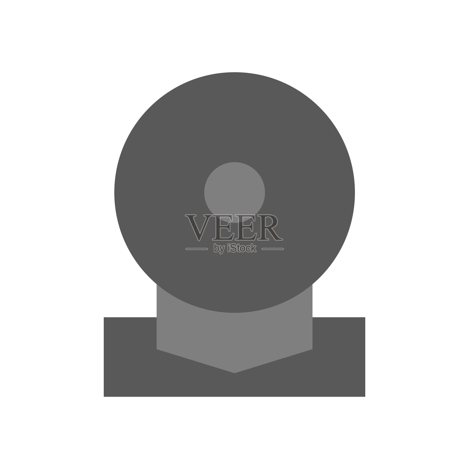 矢量安全摄像头图标。简单的平面风格颜色可编辑的插图图标素材