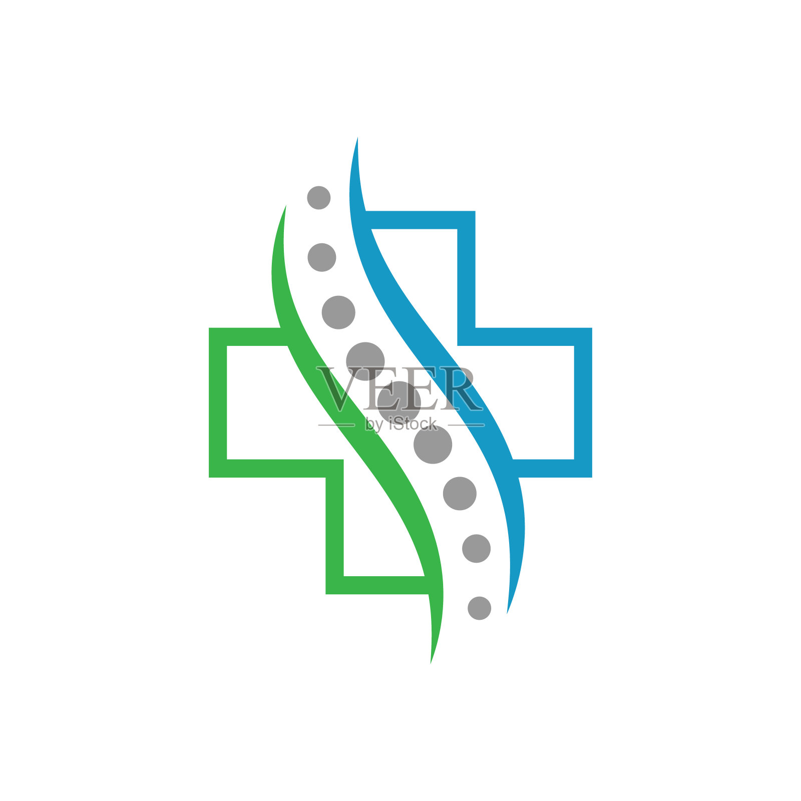 捏脊图标矢量股票插图设计模板。插画图片素材