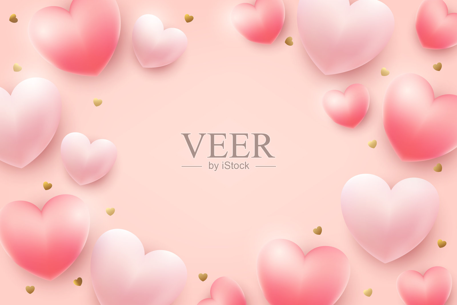 现实的情人节背景矢量插图插画图片素材