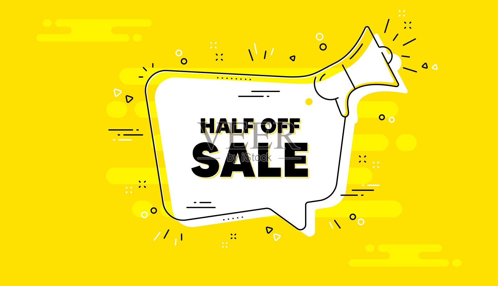 半价出售。特价价格标志。向量设计元素图片
