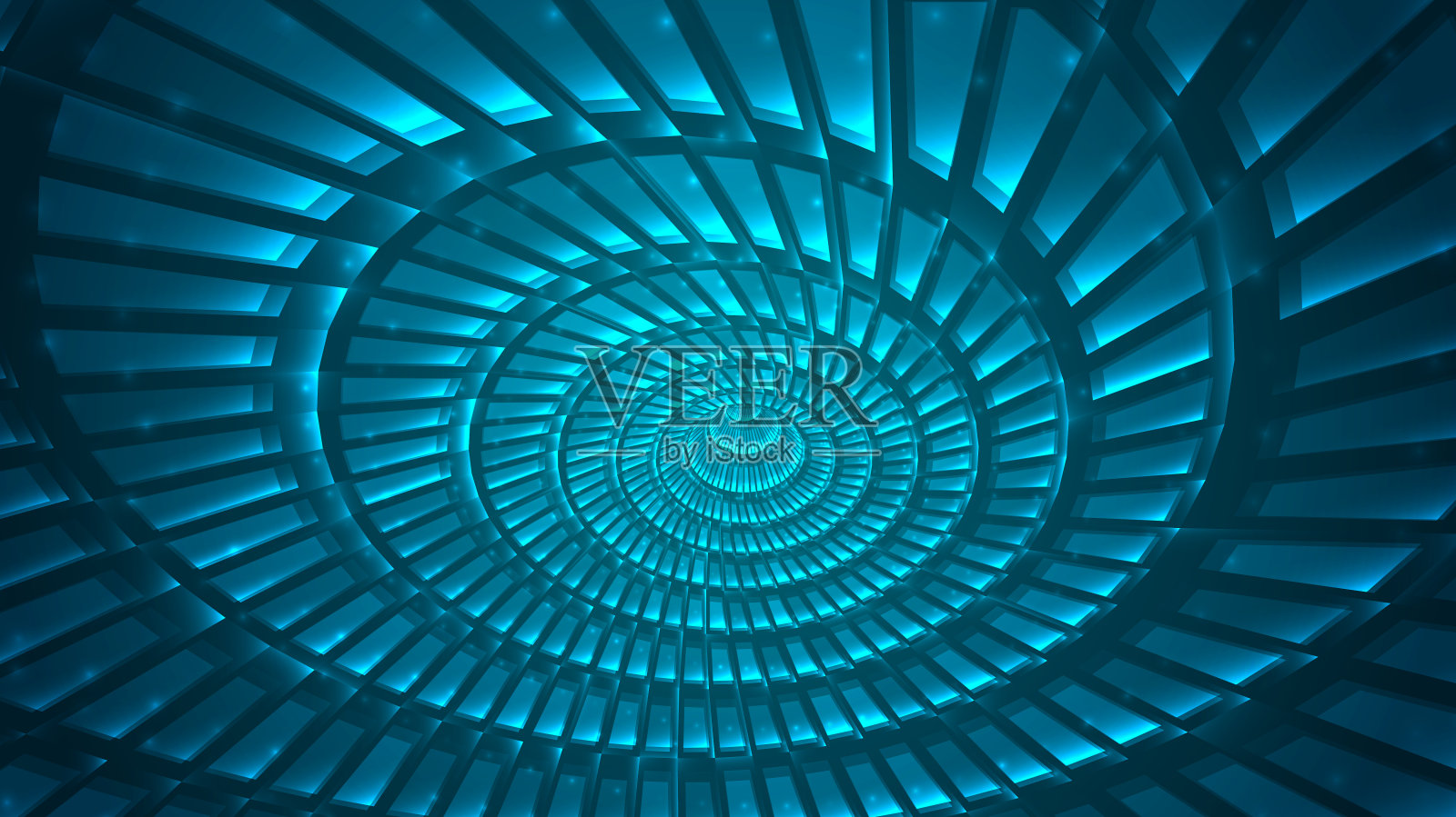 明亮发光粒子和路径的抽象背景插画图片素材