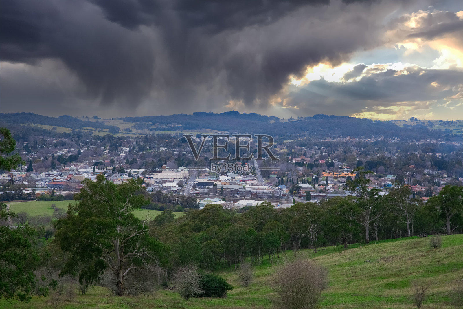 澳大利亚新南威尔士州南部高地Bowral的全景照片摄影图片
