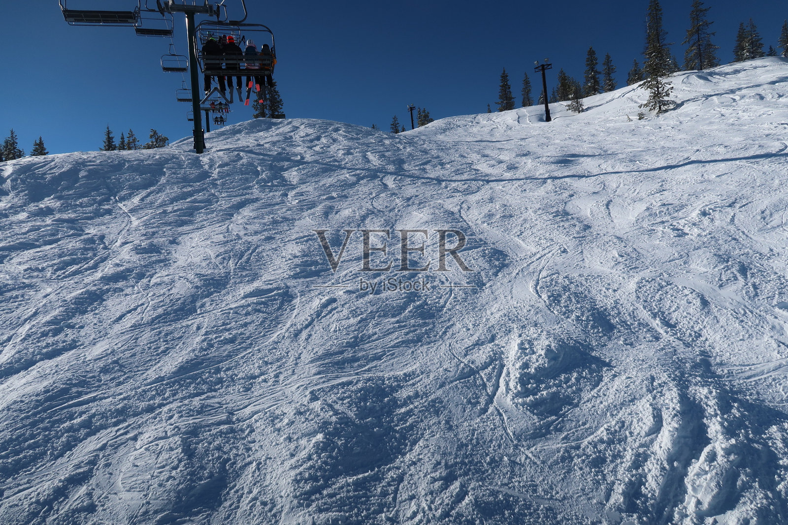 滑雪缆车照片摄影图片
