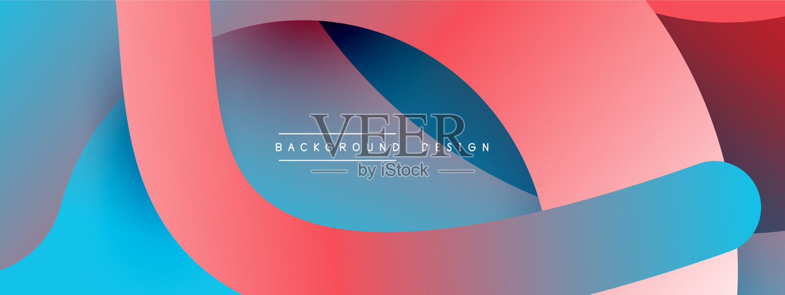 抽象的重叠线和圆几何插画图片素材