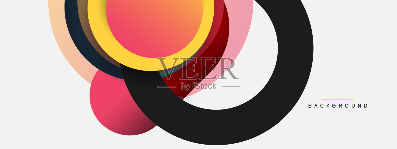 圆形和圆形的抽象背景插画图片素材