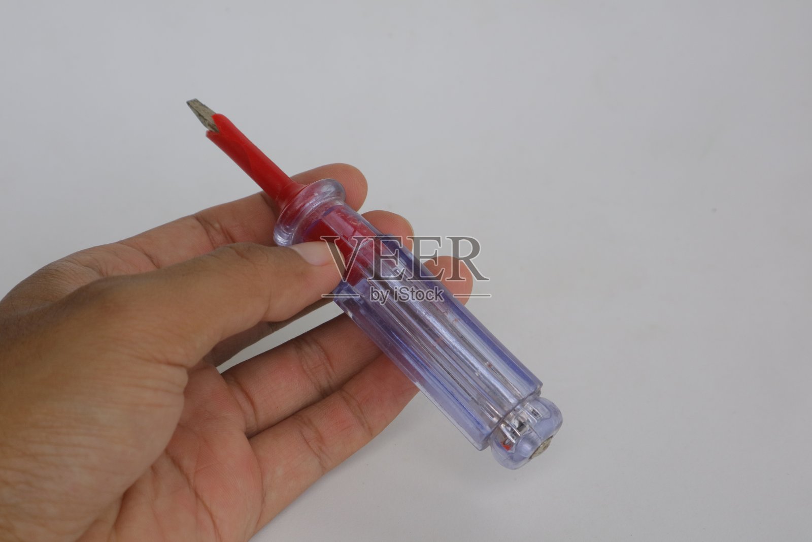 透明柄小螺丝刀照片摄影图片