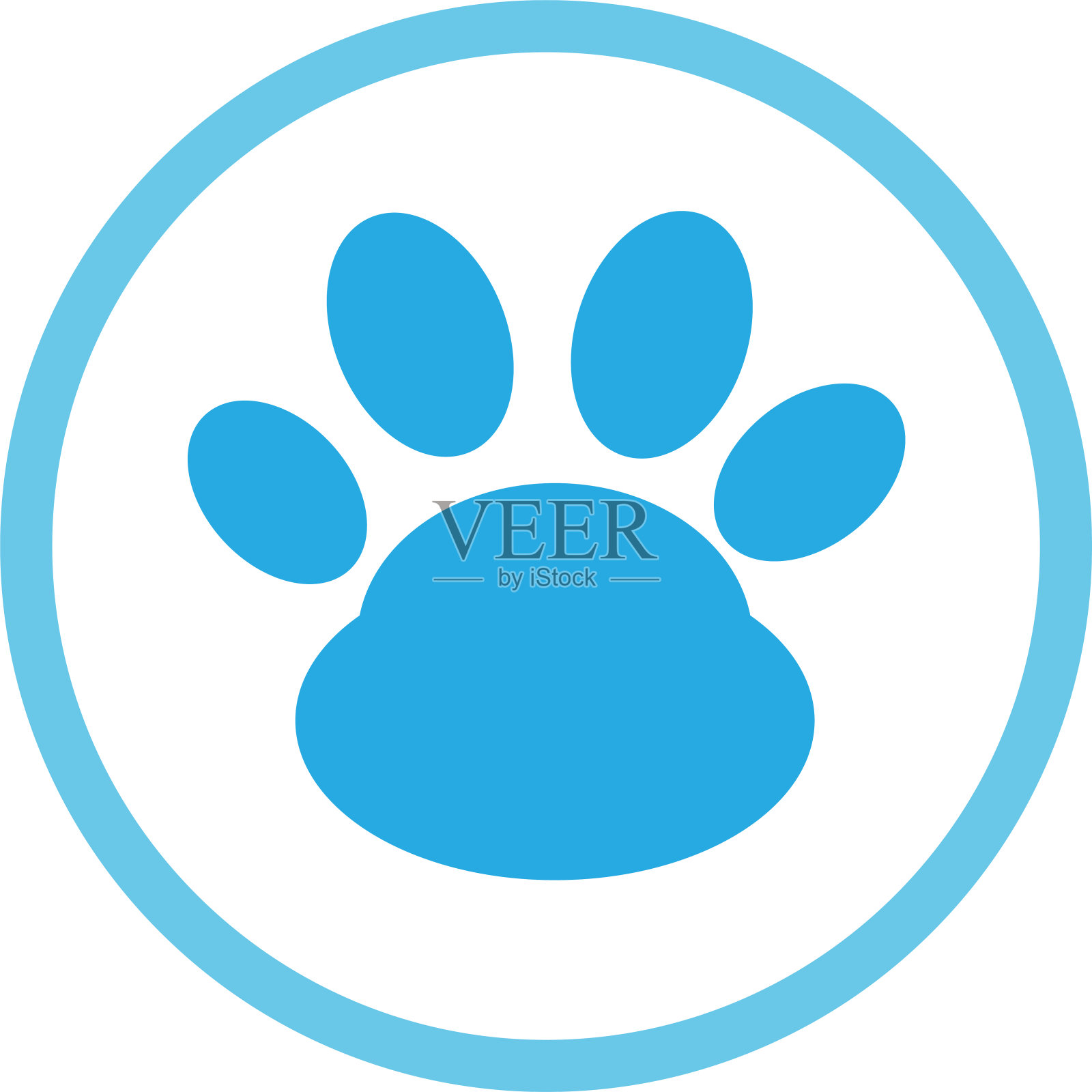 动物爪印图标标识设计插画图片素材